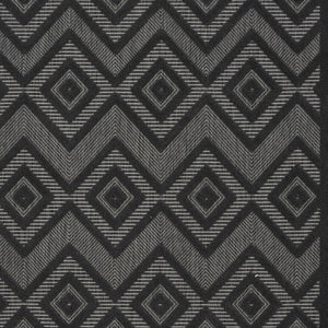 Homeroots 5' X 7' Charcoal Black Argyle Indoor Outdoor Area Rug  Polypropylene And Polyester 479653