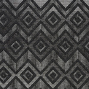 Homeroots 6' X 9' Charcoal Black Argyle Indoor Outdoor Area Rug  Polypropylene And Polyester 479655