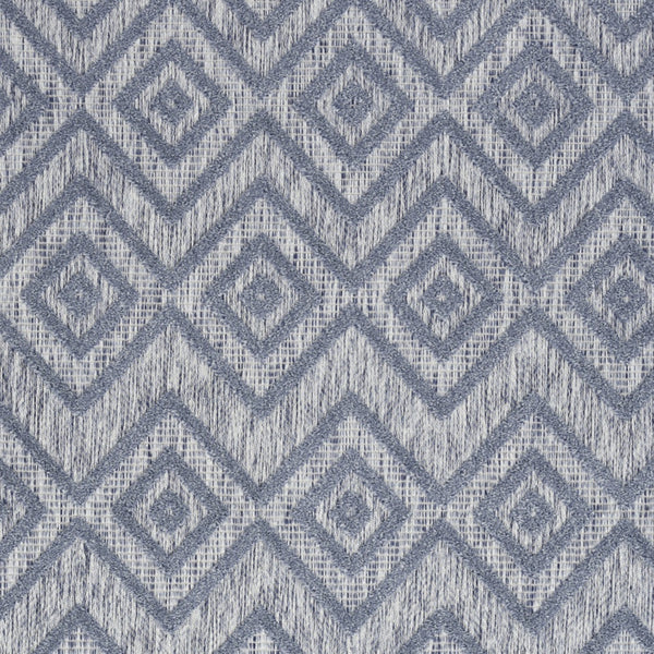 Homeroots 5' X 7' Denim Blue Argyle Indoor Outdoor Area Rug  Polypropylene And Polyester 479661