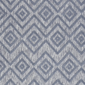 Homeroots 6' X 9' Denim Blue Argyle Indoor Outdoor Area Rug  Polypropylene And Polyester 479662