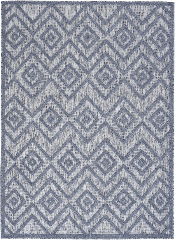 HomeRoots 6' X 9' Denim Blue Indoor Outdoor Area Rug - Durable, Soft, Coastal Charm for Versatile Spaces 479662