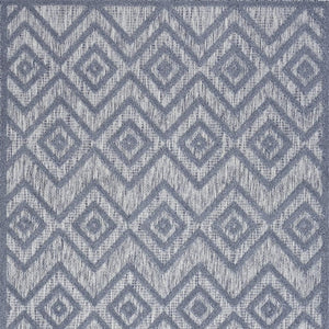 HomeRoots 6' X 9' Denim Blue Indoor Outdoor Area Rug - Durable, Soft, Coastal Charm for Versatile Spaces 479662