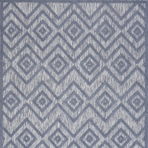 HomeRoots 6' X 9' Denim Blue Indoor Outdoor Area Rug - Durable, Soft, Coastal Charm for Versatile Spaces 479662