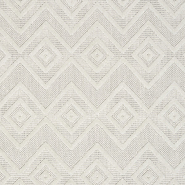 Homeroots 6' X 9' Ivory And White Argyle Indoor Outdoor Area Rug  Polypropylene And Polyester 479667
