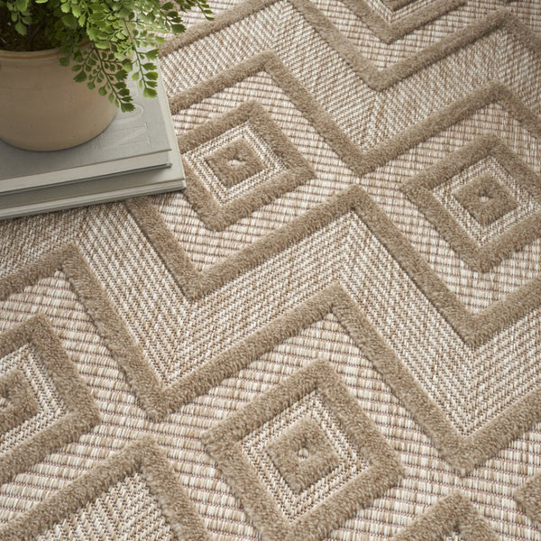 HomeRoots 6' X 9' Beige Indoor Outdoor Area Rug - Versatile, Durable Comfort for Patios, Kitchens & More! 479671