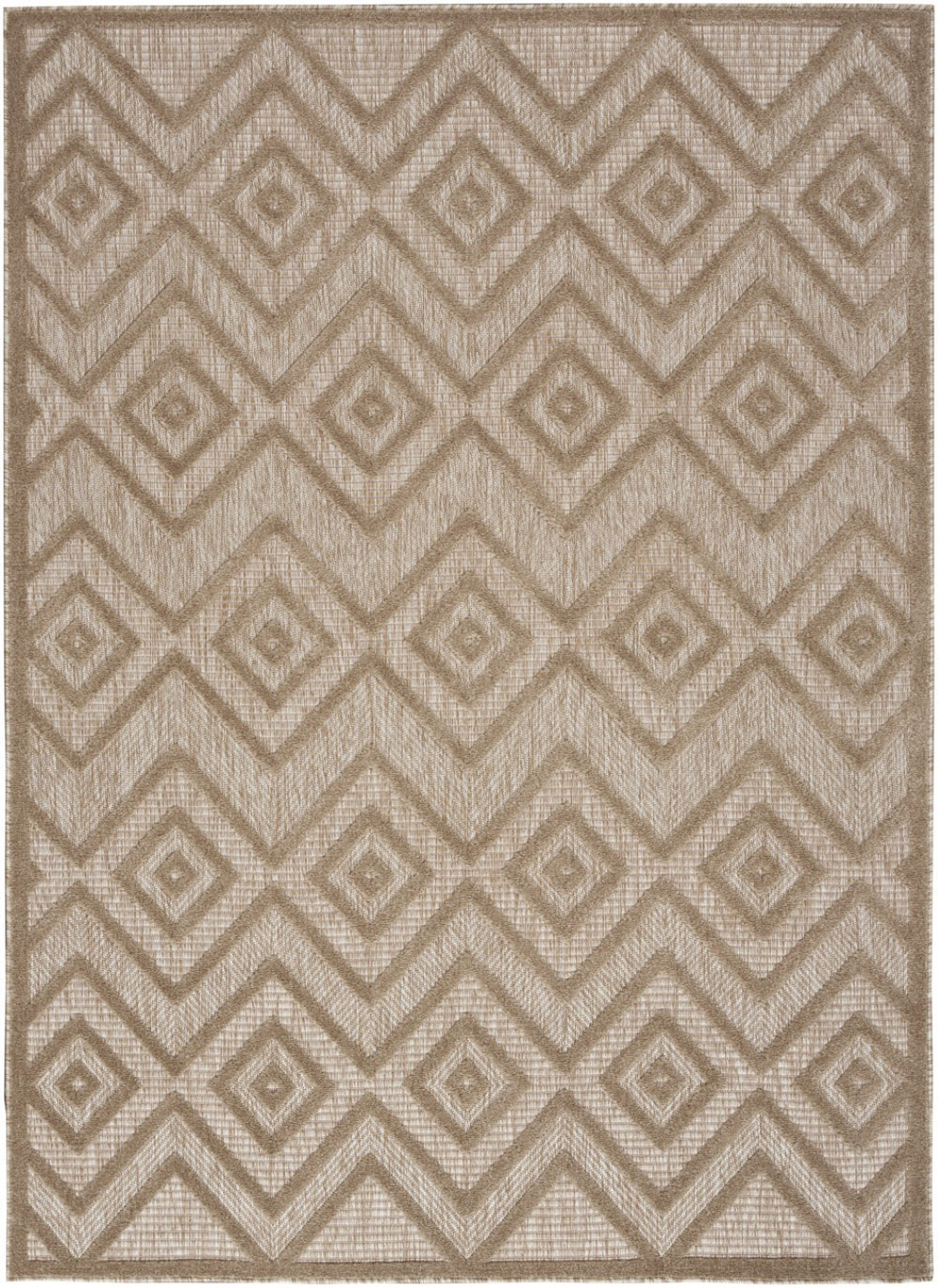 HomeRoots 6' X 9' Beige Indoor Outdoor Area Rug - Versatile, Durable Comfort for Patios, Kitchens & More! 479671