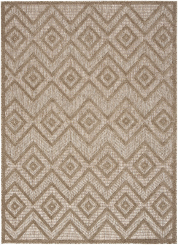 HomeRoots 6' X 9' Beige Indoor Outdoor Area Rug - Versatile, Durable Comfort for Patios, Kitchens & More! 479671