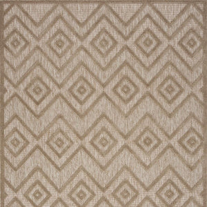 HomeRoots 6' X 9' Beige Indoor Outdoor Area Rug - Versatile, Durable Comfort for Patios, Kitchens & More! 479671