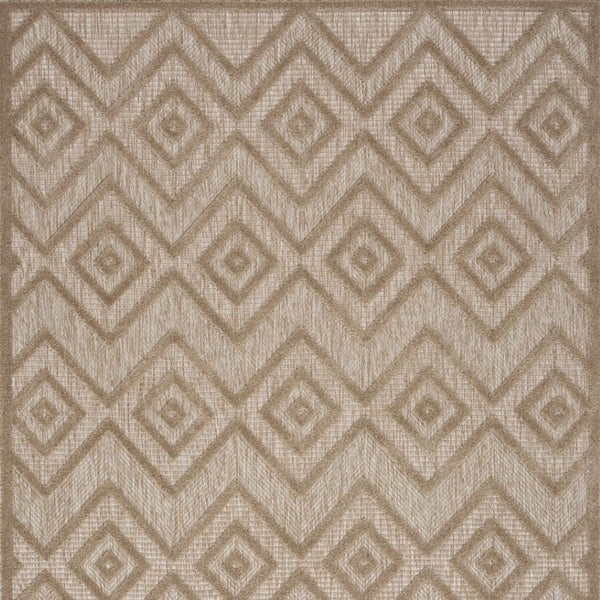 HomeRoots 6' X 9' Beige Indoor Outdoor Area Rug - Versatile, Durable Comfort for Patios, Kitchens & More! 479671
