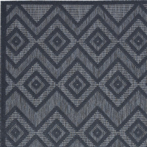 Homeroots 5' X 7' Navy Blue Argyle Indoor Outdoor Area Rug  Polypropylene And Polyester 479673