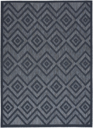 Homeroots 6' X 9' Navy Blue Argyle Indoor Outdoor Area Rug  Polypropylene And Polyester 479675