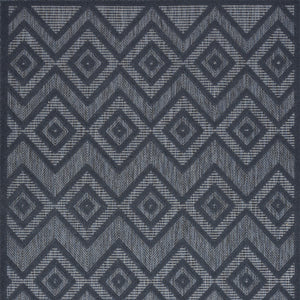 Homeroots 6' X 9' Navy Blue Argyle Indoor Outdoor Area Rug  Polypropylene And Polyester 479675