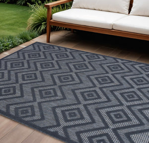 HomeRoots 6' X 9' Blue Indoor/Outdoor Area Rug - Stylish, Durable, and Easy to Clean for Any Space! 479675