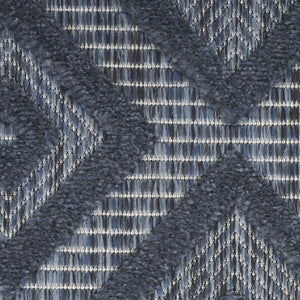 HomeRoots 6' X 9' Blue Indoor/Outdoor Area Rug - Stylish, Durable, and Easy to Clean for Any Space! 479675