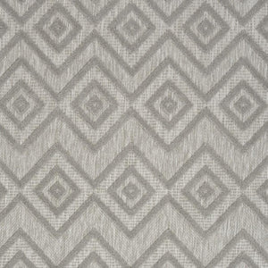 HomeRoots 6' Gray Indoor Outdoor Area Rug - Stylish Argyle Design, Durable, Low-Maintenance for All Spaces 479679