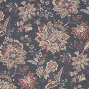 Homeroots 8' X 10' Charcoal Floral Distressed Washable Area Rug  Polyester 479743