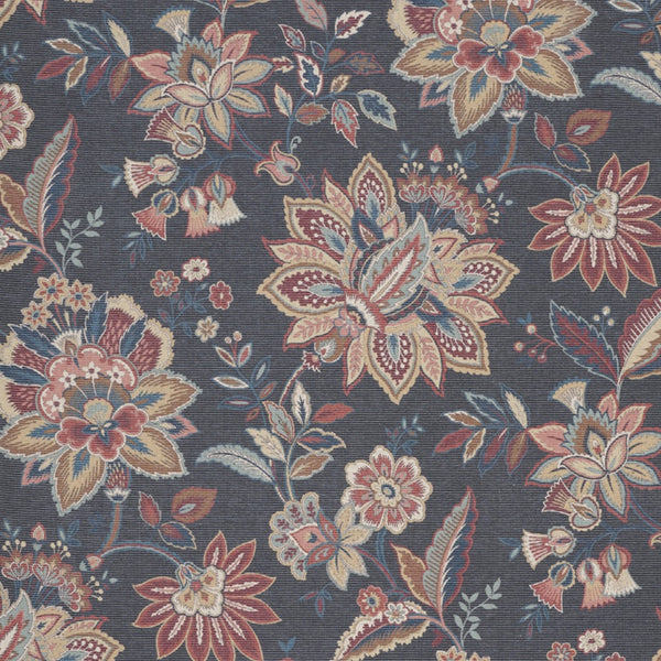 Homeroots 8' X 10' Charcoal Floral Distressed Washable Area Rug  Polyester 479743