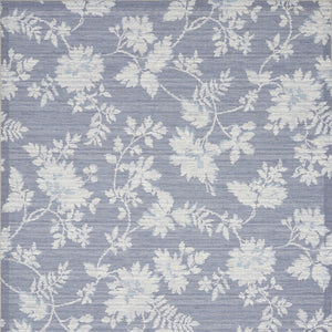 Homeroots 8' X 10' Grey Floral Distressed Washable Area Rug  Polyester 479749