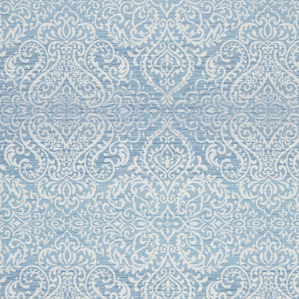 Homeroots 8' X 10' Blue Floral Distressed Washable Area Rug  Polyester 479755