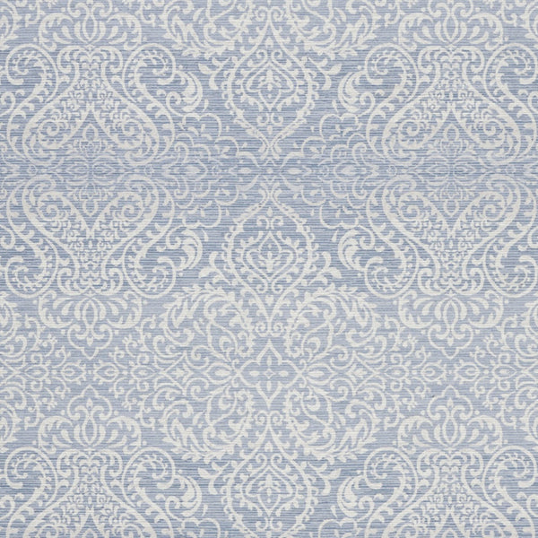 Homeroots 8' X 10' Slate Damask Distressed Washable Area Rug  Polyester 479757