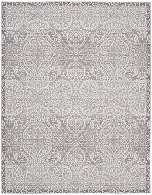 Homeroots 8' X 10' Stone Damask Distressed Washable Area Rug  Polyester 479759