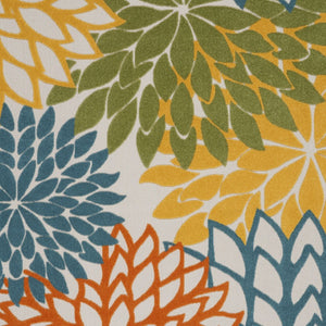 HomeRoots 12' X 15' Vibrant Blue and Yellow Tropical Area Rug - Durable, Weather-Resistant for Indoor/Outdoor Use 479767
