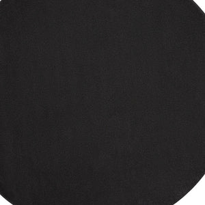 Homeroots 6' X 6' Black Round Non Skid Indoor Outdoor Area Rug  Polypropylene 479790