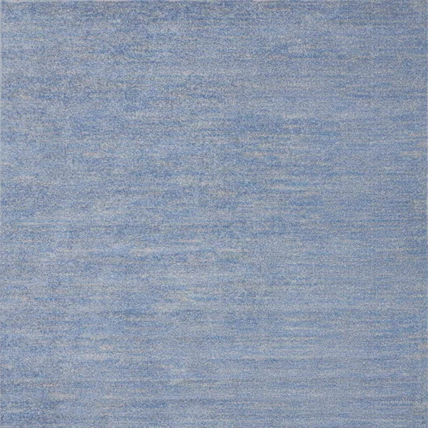 Homeroots 5' X 5' Blue And Grey Square Striped Non Skid Indoor Outdoor Area Rug  Polypropylene 479799