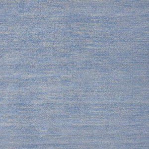 Homeroots 5' X 5' Blue And Grey Square Striped Non Skid Indoor Outdoor Area Rug  Polypropylene 479799