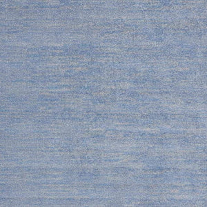 Homeroots 5' X 5' Blue And Grey Square Striped Non Skid Indoor Outdoor Area Rug  Polypropylene 479799