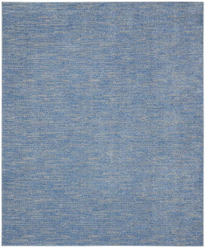 Homeroots 9' X 12' Blue And Grey Striped Non Skid Indoor Outdoor Area Rug  Polypropylene 479801