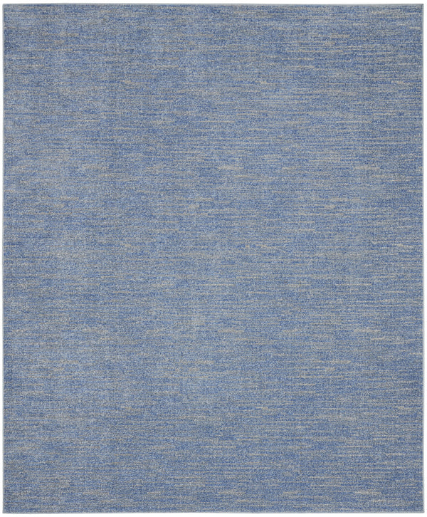 Homeroots 9' X 12' Blue And Grey Striped Non Skid Indoor Outdoor Area Rug  Polypropylene 479801