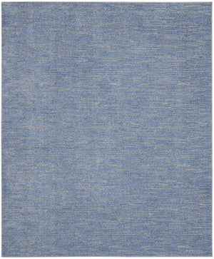 HomeRoots 9' x 12' Blue & Gray Striped Area Rug - Versatile Indoor/Outdoor Design for Stylish Spaces & Durability 479801