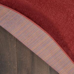 Homeroots 6' X 6' Brick Red Round Non Skid Indoor Outdoor Area Rug  Polypropylene 479806