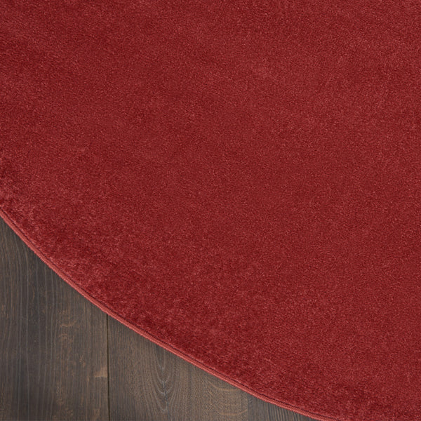 Homeroots 6' X 6' Brick Red Round Non Skid Indoor Outdoor Area Rug  Polypropylene 479806