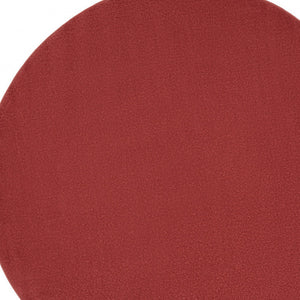 Homeroots 6' X 6' Brick Red Round Non Skid Indoor Outdoor Area Rug  Polypropylene 479806