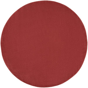 Homeroots 6' X 6' Brick Red Round Non Skid Indoor Outdoor Area Rug  Polypropylene 479806