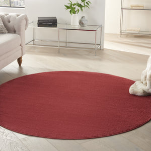 Homeroots 6' X 6' Brick Red Round Non Skid Indoor Outdoor Area Rug  Polypropylene 479806