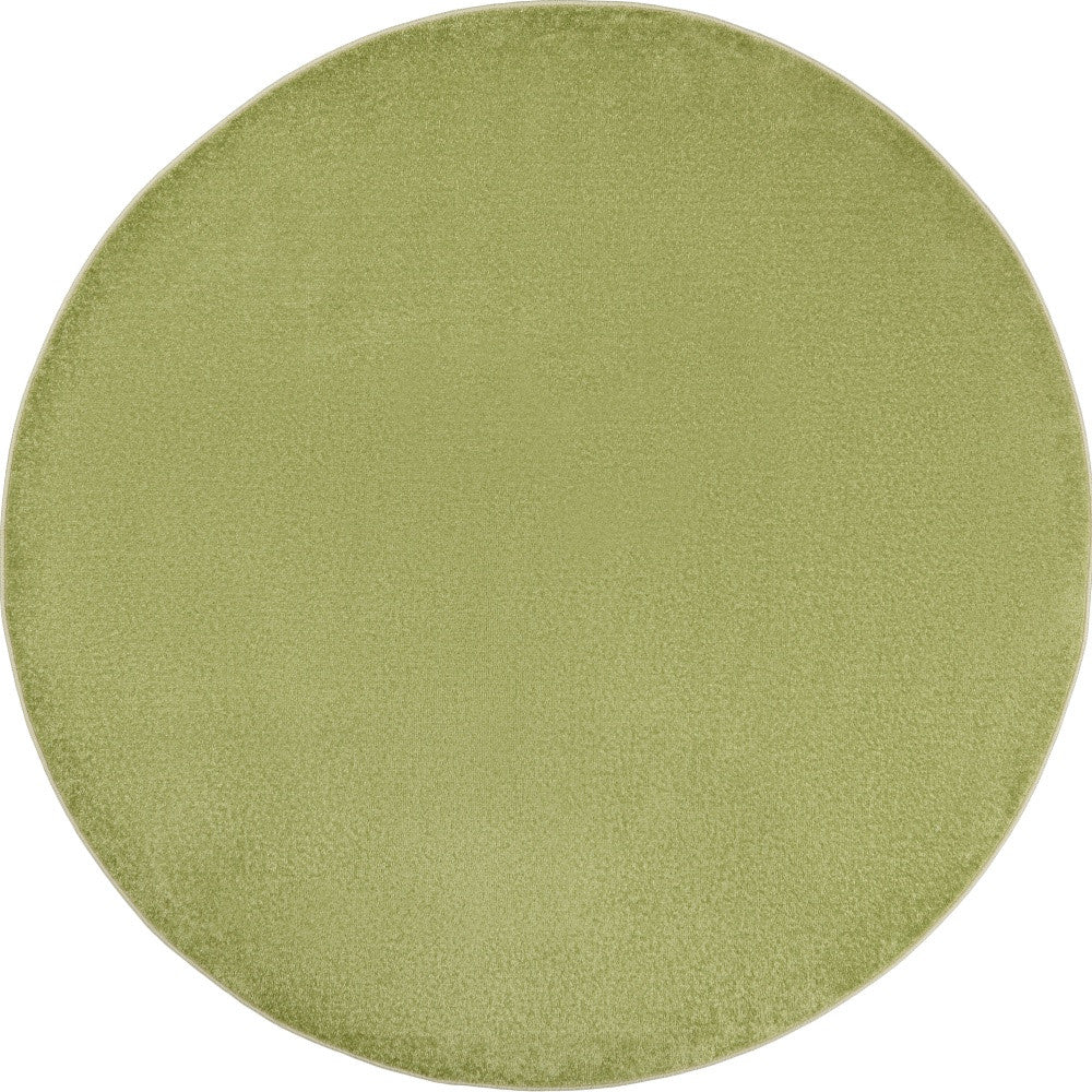 Homeroots 6' X 6' Green Round Non Skid Indoor Outdoor Area Rug  Polypropylene 479811