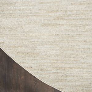 Homeroots 6' X 6' Ivory And Beige Round Non Skid Indoor Outdoor Area Rug  Polypropylene 479816