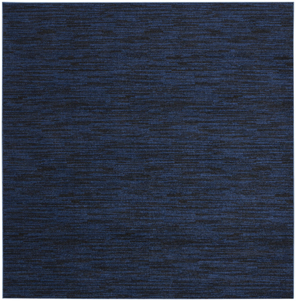 Homeroots 5' Midnight Blue Square Indoor Outdoor Area Rug  Polypropylene 479819