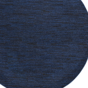 Homeroots 6' X 6' Midnight Blue Round Non Skid Indoor Outdoor Area Rug  Polypropylene 479820