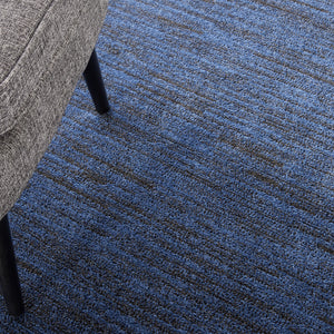 Homeroots 6' X 6' Midnight Blue Round Non Skid Indoor Outdoor Area Rug  Polypropylene 479820