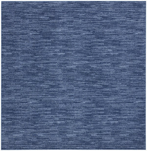 Homeroots 5' X 5' Navy Blue Square Non Skid Indoor Outdoor Area Rug  Polypropylene 479823