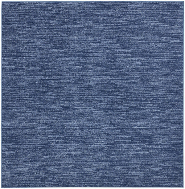 Homeroots 5' X 5' Navy Blue Square Non Skid Indoor Outdoor Area Rug  Polypropylene 479823