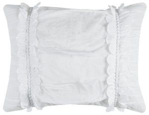 Homeroots White King 100% Cotton 300 Thread Count Machine Washable Down Alternative Comforter  100% Cotton 479843
