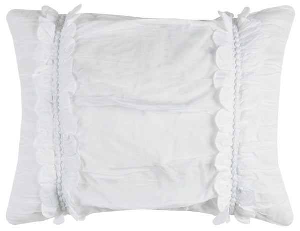 Homeroots White King 100% Cotton 300 Thread Count Machine Washable Down Alternative Comforter  100% Cotton 479843