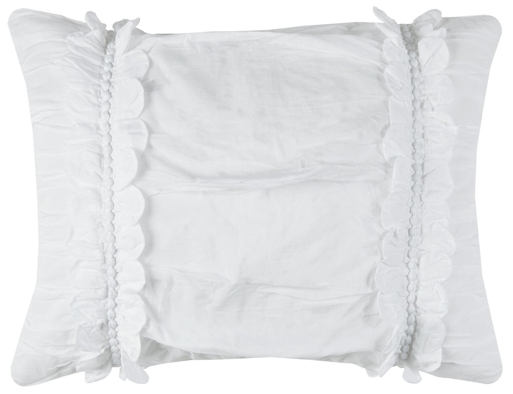 Homeroots White King 100% Cotton 300 Thread Count Machine Washable Down Alternative Comforter  100% Cotton 479843