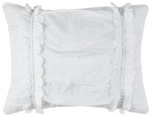 Homeroots White King 100% Cotton 300 Thread Count Machine Washable Down Alternative Comforter  100% Cotton 479843