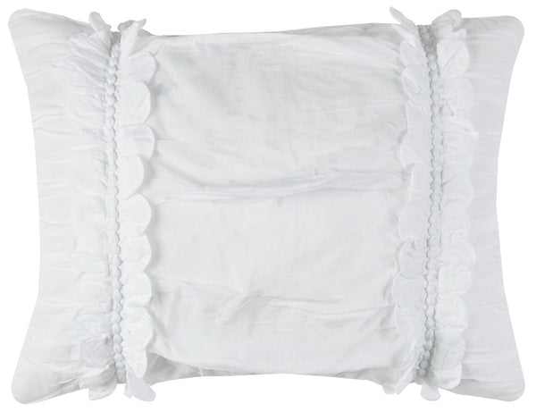 Homeroots White King 100% Cotton 300 Thread Count Machine Washable Down Alternative Comforter  100% Cotton 479843